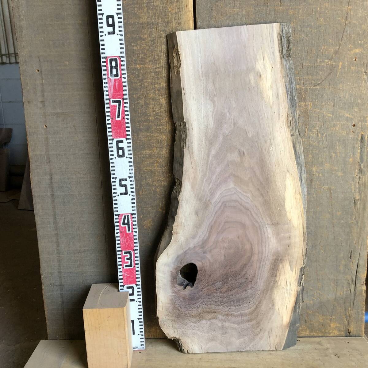 送料無料！【S711G】ウォルナット 857～865×～410×19㎜ 板材 乾燥材 木工 DIY 材木 天然木 無垢材《銘木すずめや》の画像8