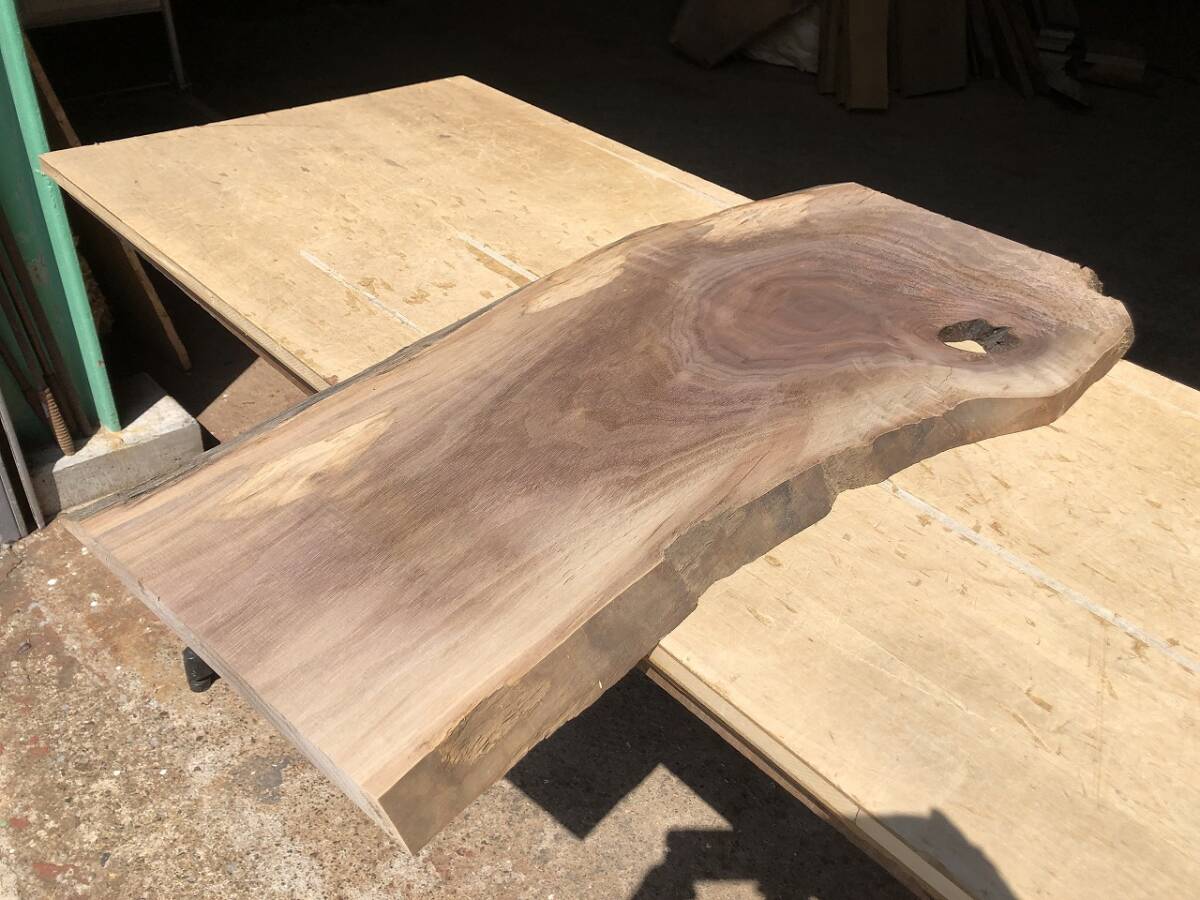 送料無料！【S711G】ウォルナット 857～865×～410×19㎜ 板材 乾燥材 木工 DIY 材木 天然木 無垢材《銘木すずめや》の画像5