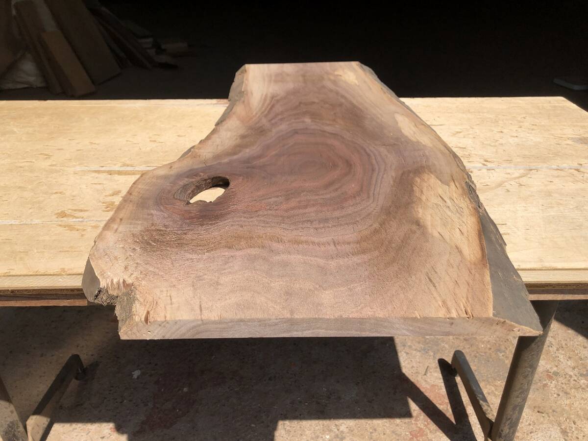 送料無料！【S711G】ウォルナット 857～865×～410×19㎜ 板材 乾燥材 木工 DIY 材木 天然木 無垢材《銘木すずめや》の画像2