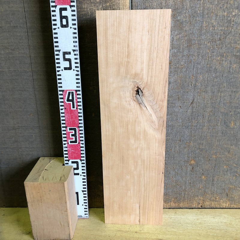 1円スタート！【S128E】チェリー 585×167×43㎜ 乾燥材 木工 DIY 木材 無垢材《銘木すずめや》_画像3