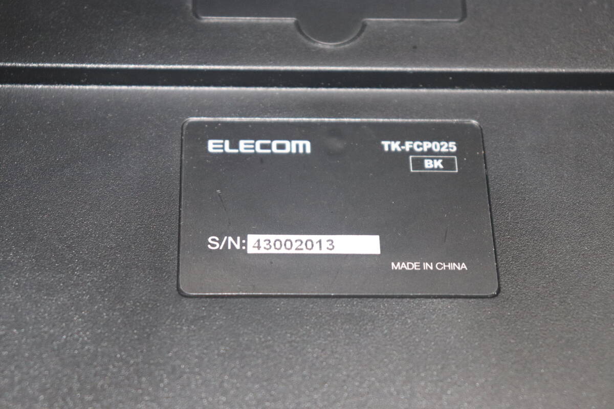 【A03】ELECOM キーボード USB接続 パンタグラフ式 日本語103キー Wii/プレステ3対応 ブラック TK-FCP025BK 動作確認OKの画像6