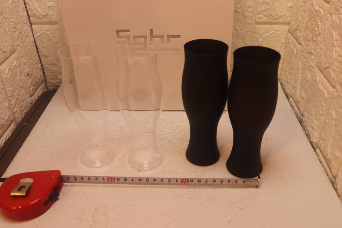 A【未使用】sghr スガハラ ペア 箱付 Handmade Glassware_画像7