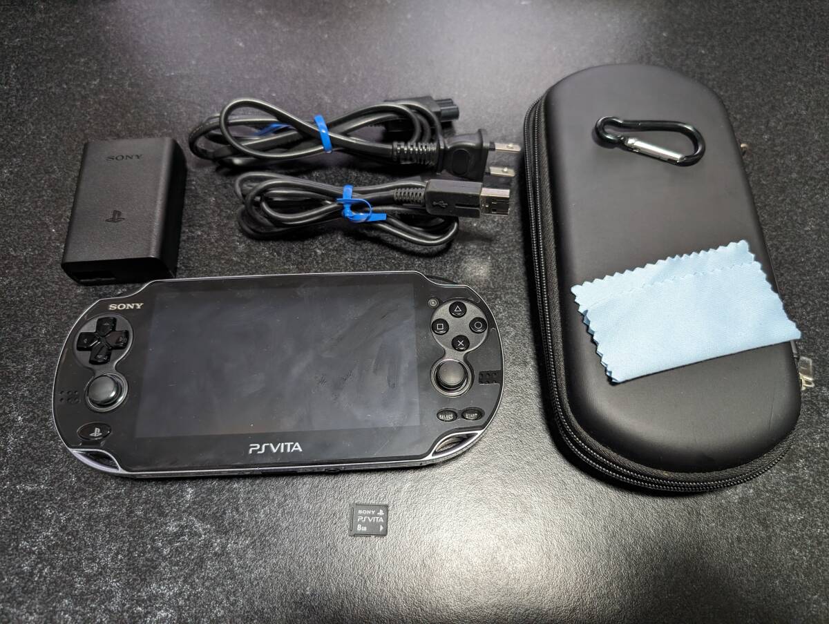 PS VITA PCH-1000 8GB 動作品 黒 クリスタルブラック SONY Playstation Wi-Fiモデル プレイステーションヴィータ ソニー_画像1