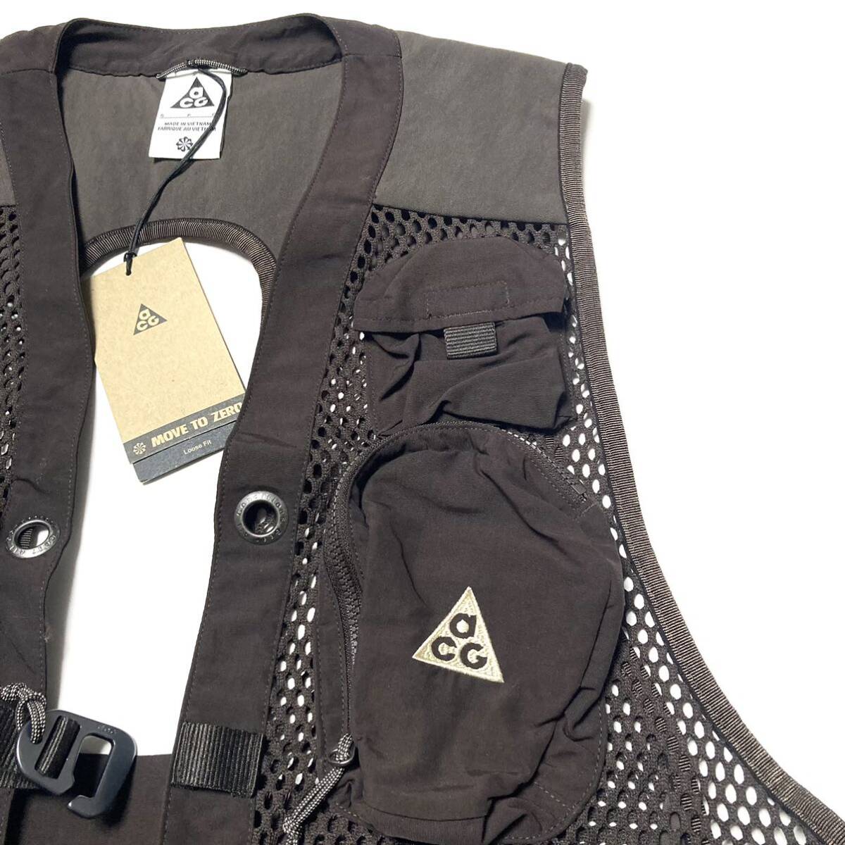 新品◆NIKE ACG◆Buttles Vest ベスト ブラウン S フィッシングベスト メッシュ 釣りジャン アウトドア ナイキACG バトルズベスト_画像6