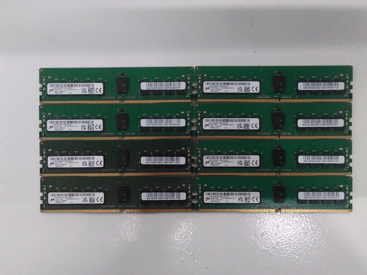 メモリ MICRON 16GB 1Rx4 PC4-3200AA 8枚セットの画像2