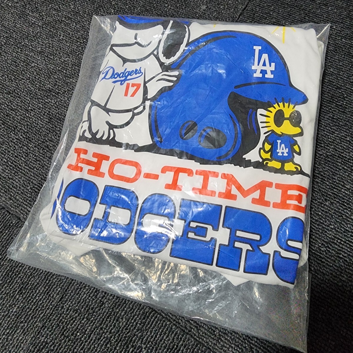 新品　野球　 大谷翔平選手　Shotime　ロサンゼルス　ドジャース　LA　スヌーピー　半袖Tシャツ　プリント　L　男女兼用　_画像4