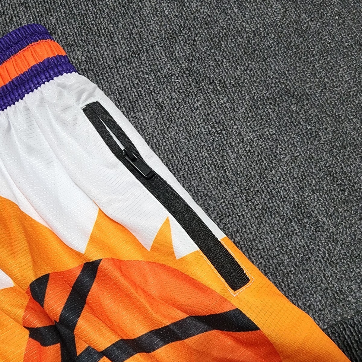 新品 NBA フェニックス・サンズ ハーフパンツ Short ユニフォームパンツ バスケパンツ 袋付き ホワイト Mサイズ Sunsの画像7