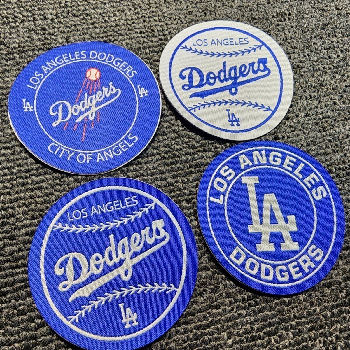 4点セット　新品　アイロンワッペン　パッチ　野球　 Los Angeles Dodgers 大谷翔平　山本由伸　ロサンゼルス　ドジャース　LA　ブルー　_画像3