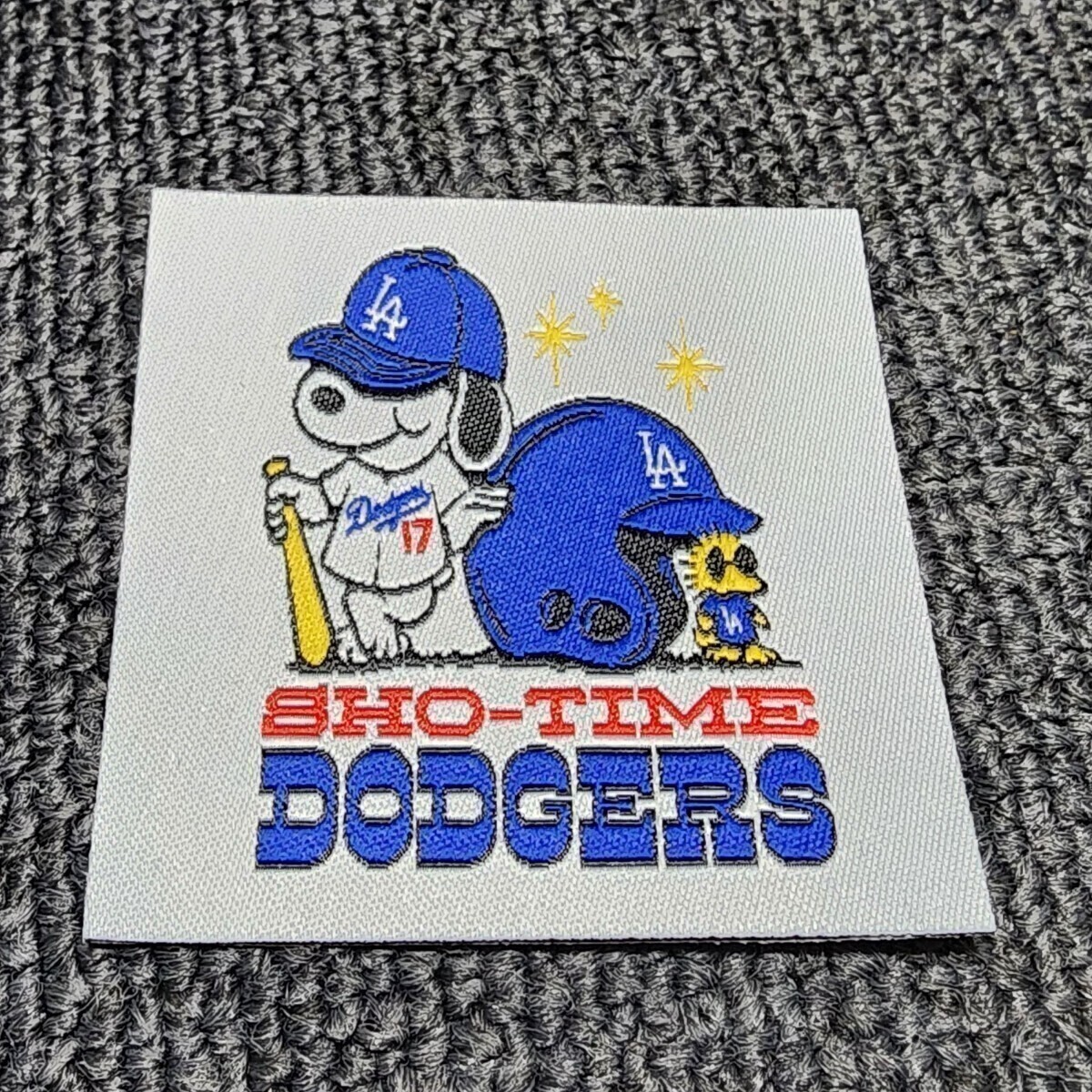 新品 アイロンワッペン 野球  Los Angeles Dodgers 大谷翔平 Shotime ロサンゼルス ドジャース スヌーピー パッチ の画像1