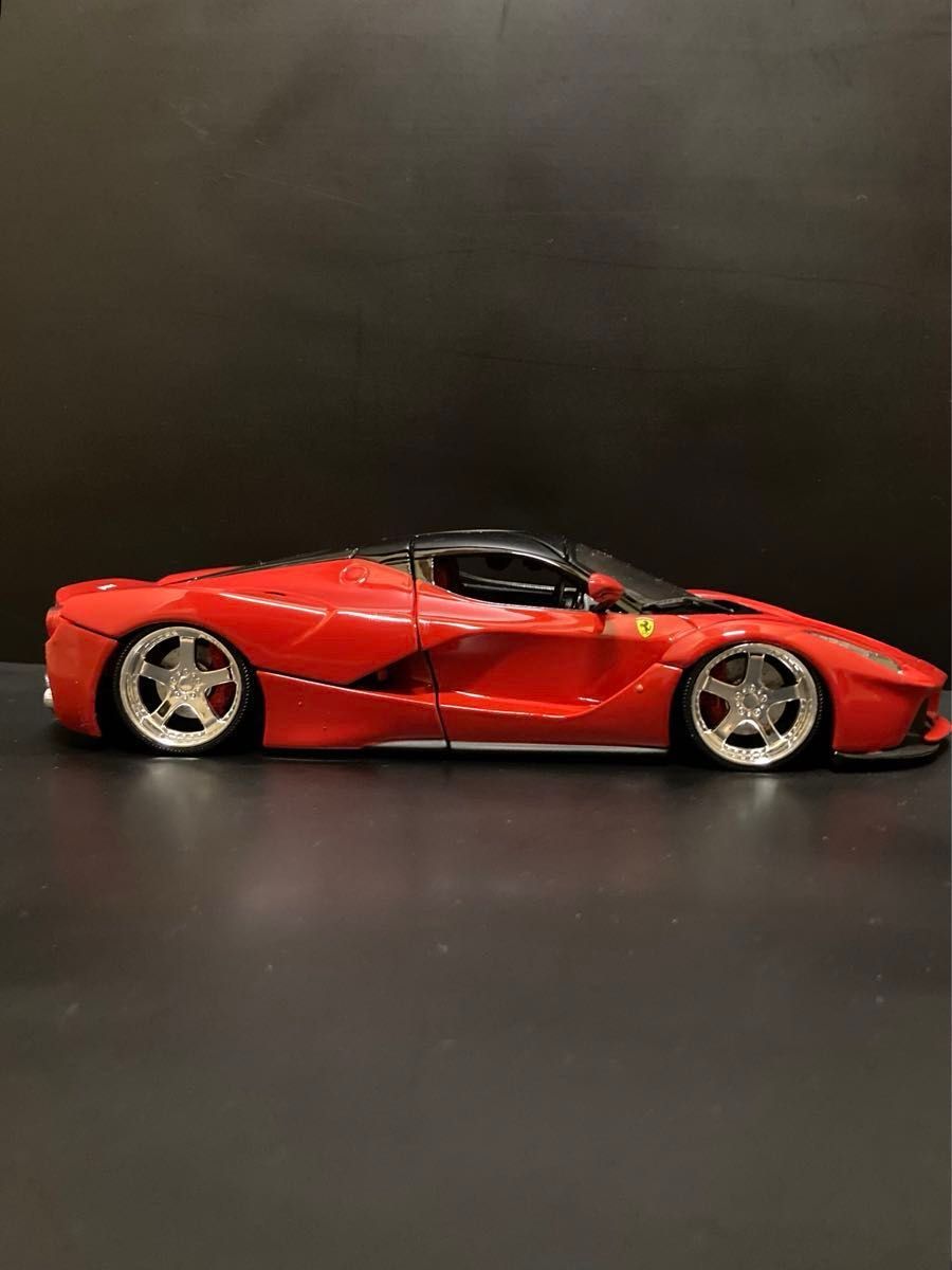1/18 ラフェラーリ カスタム 赤 ローダウン メッキホイール 限定 1/18 ラフェラーリ カスタム 赤 ローダウン メッキホイール 限定
