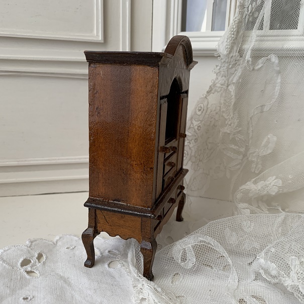 ミニチュア 家具 ドールハウス 人形 ドール 引き出し ワードローブ 木製 ブラウン茶 ヴィンテージの画像7