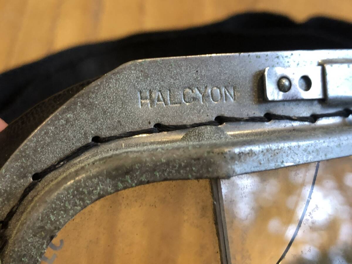 ★直接引取り可★ HALCYON ハルシオン ゴーグル 英国製 中古 旧車 当時物 要整備 現状 の画像2