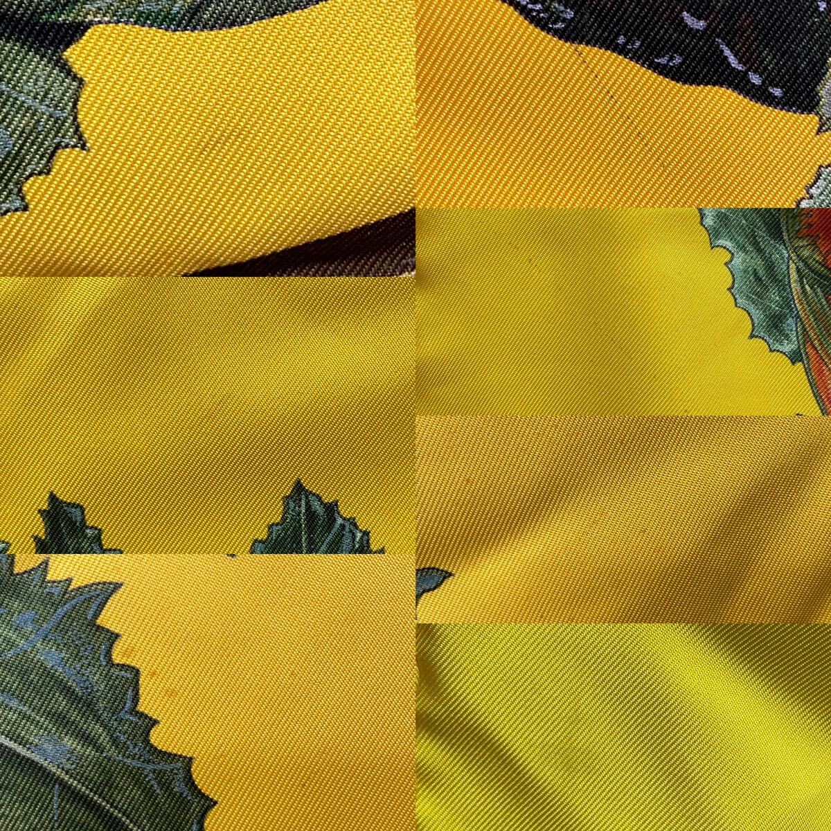 HERMES エルメス スカーフ CITROUILLES&COLOQUINTES かぼちゃとコロシント シルク ファッション P1101の画像6
