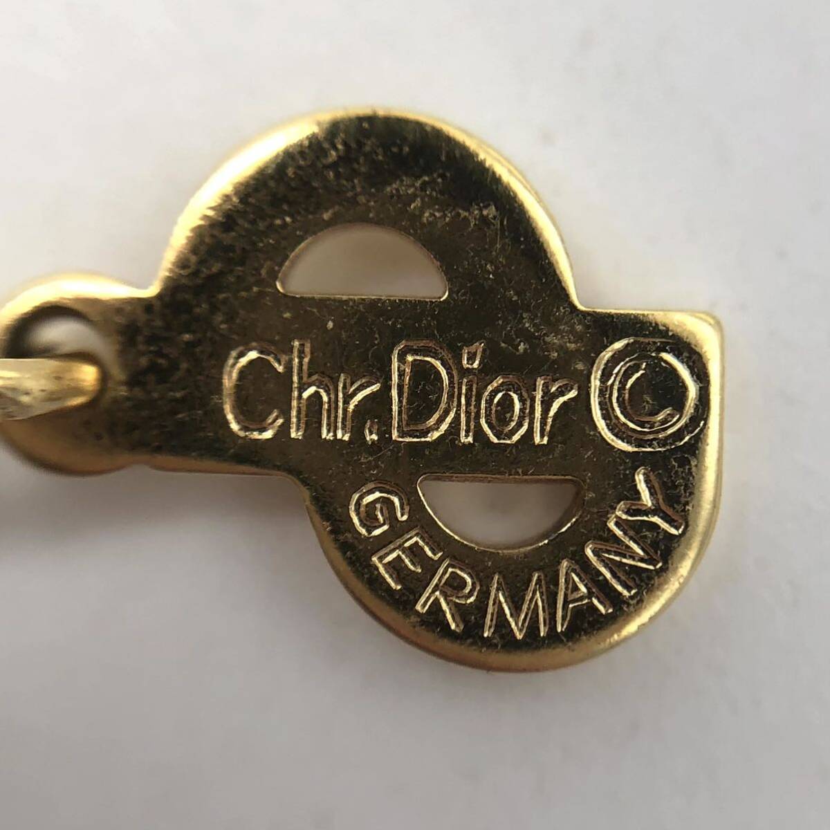 Christian Dior クリスチャン ディオール ネックレス CDロゴ ゴールド ブラック アクセサリー P1317