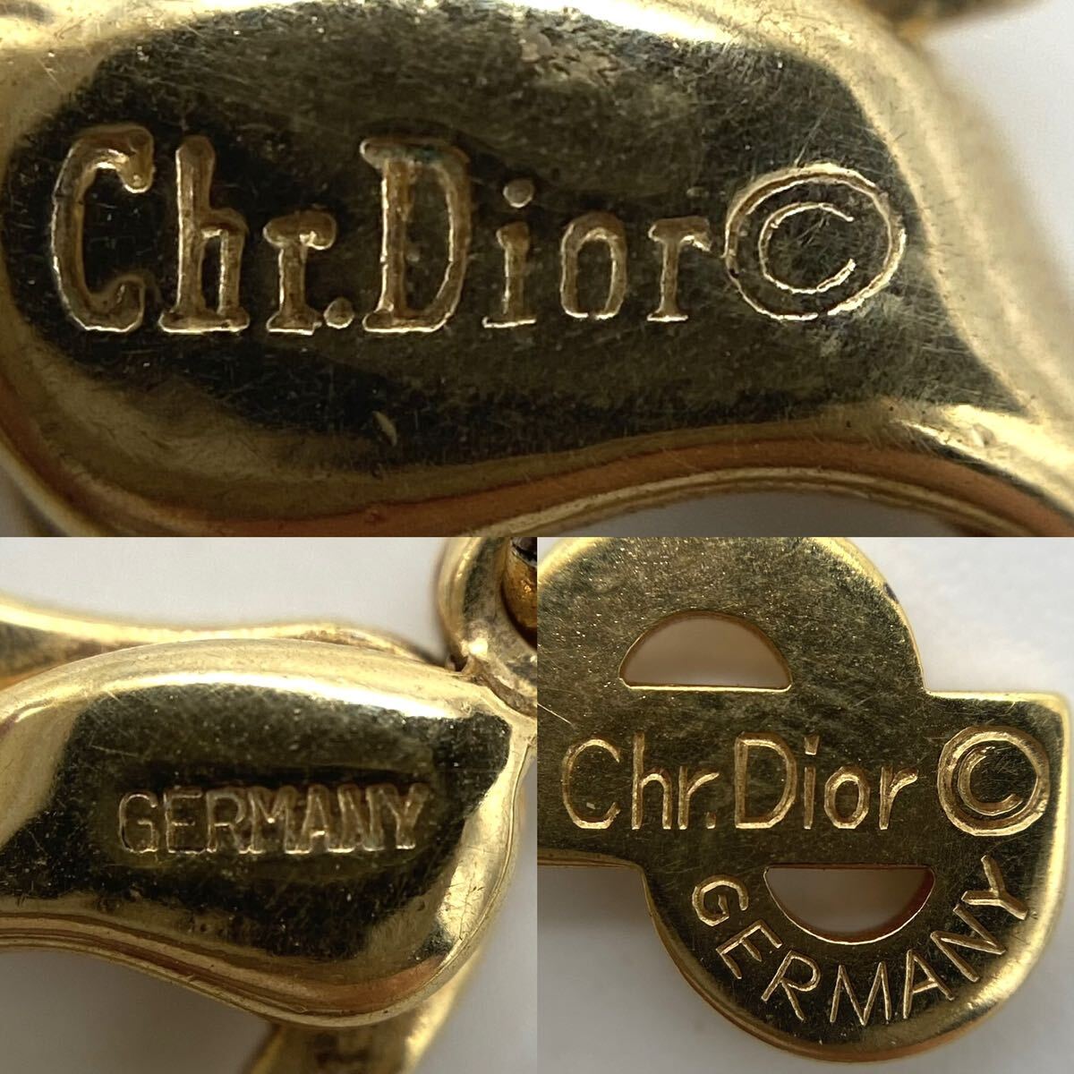 Christian Dior クリスチャン ディオール ネックレス ロゴ ゴールド ブラック アクセサリー P1336