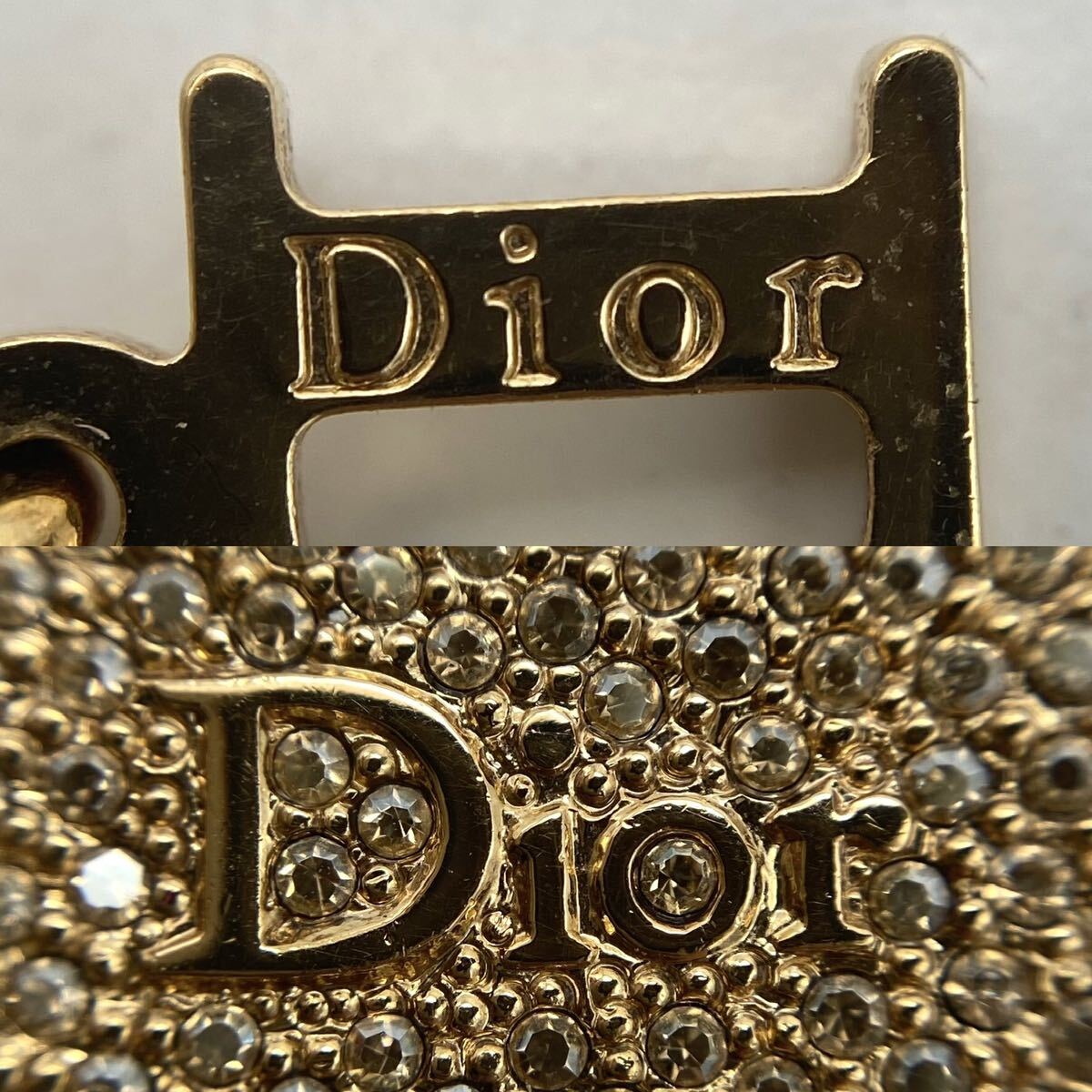 Christian Dior クリスチャン ディオール ネックレス ロゴ ハート キーモチーフ ラインストーン アクセサリー P1381_画像5