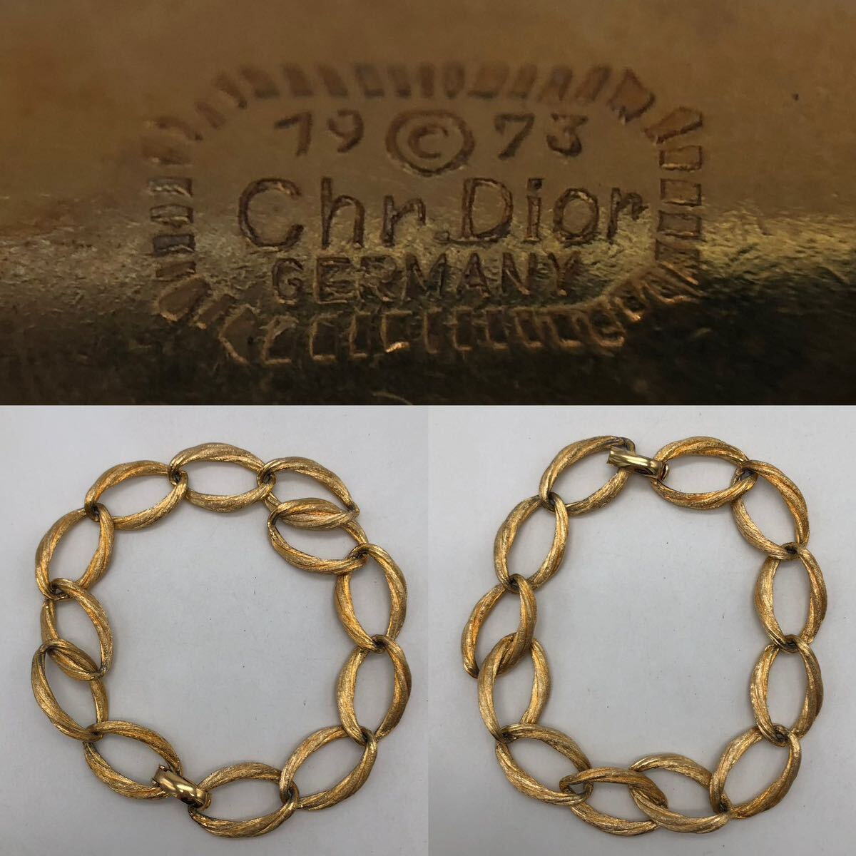 Christian Dior Christian Dior necklace Gold big chain accessory P1404