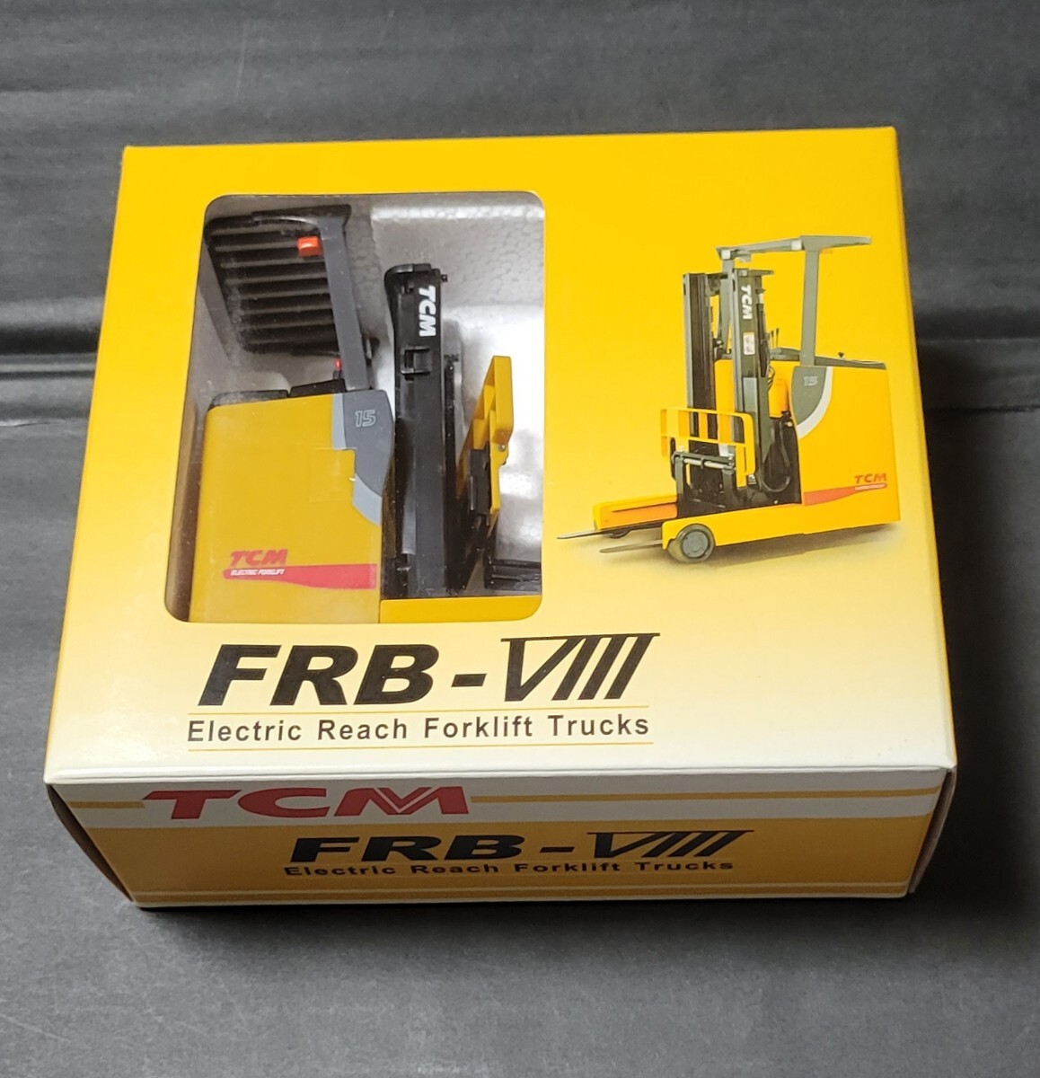TCM　FRB-Ⅷ　Electric Reach Forklift Trucks　リーチフォークリフト　ミニカー　模型 _画像1