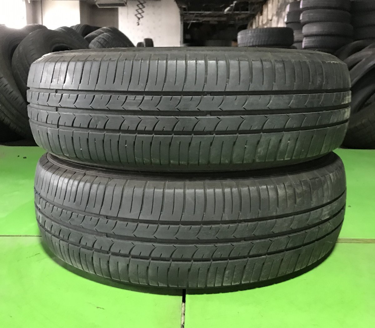 管理番号：C4-29-1●【送料無料！2本セット】155/65R14 GOODYEAR E-Grip ECO EG01 2020年製 山あり/夏タイヤ/適格請求書発行可能_画像1