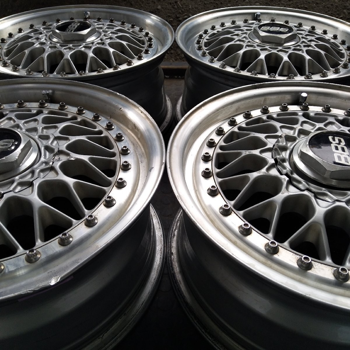 管理番号：A3-201【4本価格】【15×6.5J 5x114.3 ET+45 ハブ60】BBS RS224・店頭直接引取可能・適格請求書発行可能の画像2