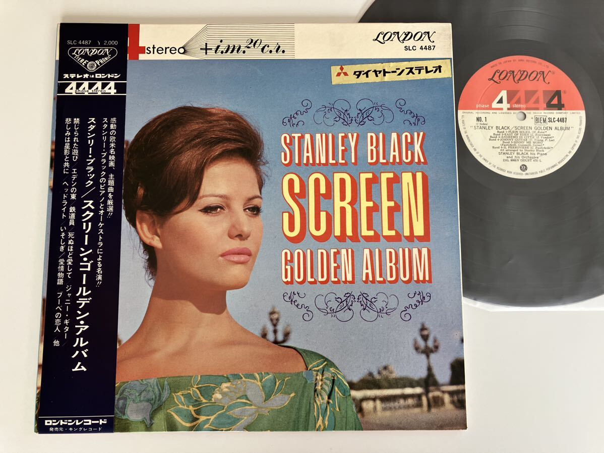 【67年phase4/超ステレオ盤】スタンリー・ブラック Stanley Black/ SCREEN GOLDEN ALBUM 帯付GATEFOLD LP LONDON SLC4487 名画主題歌名演_画像1