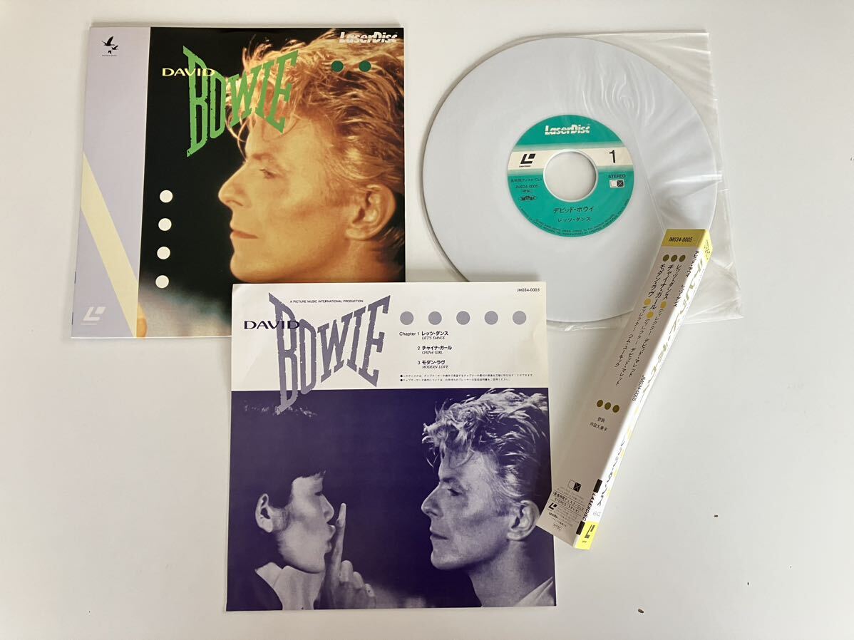 【20cm LD】David Bowie / Let's Dance/China Girl/Modern Love 帯付LD JM034-0005 83年版,歌詞ライナー付,デビッド・ボウイ,_画像3