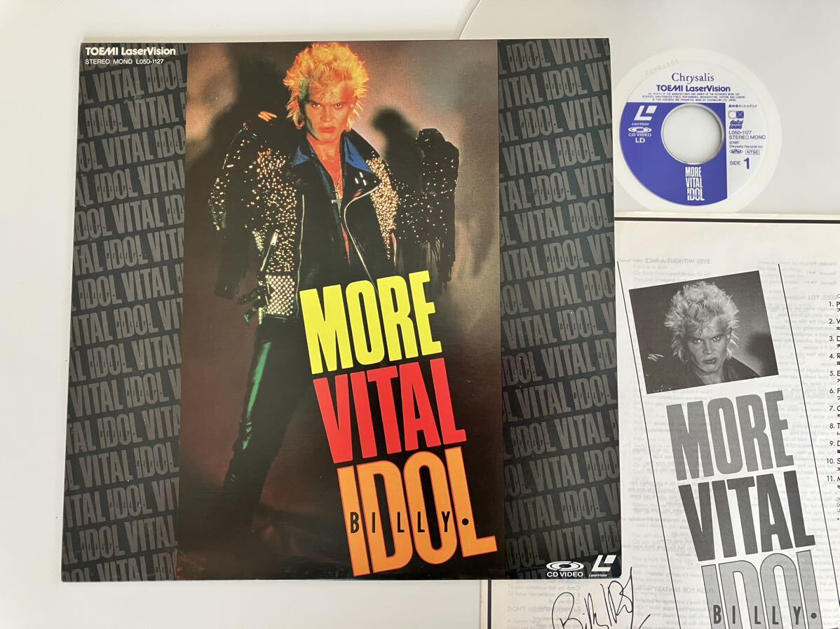 Billy Idol / More Vital Idol 87年日本版LD 東芝EMI L050-1127 ビリー・アイドル,反逆のアイドル,Rebel Yell,White Wedding,Mony Mony,_画像1