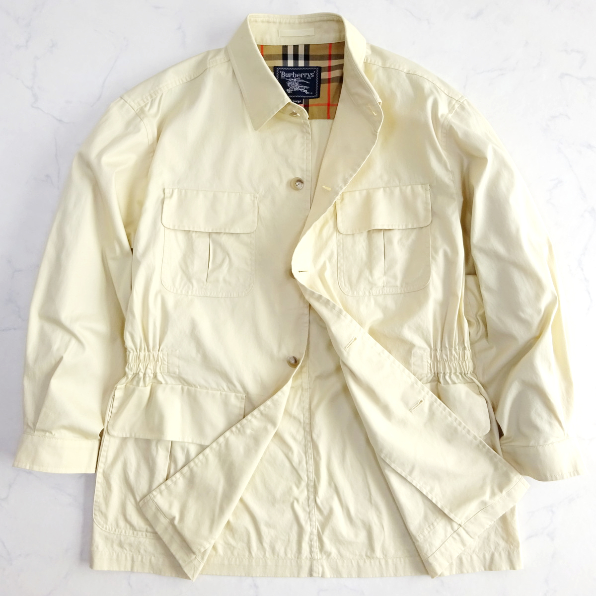 未使用 OLD BURBERRYS cotton100% JACKET オールド バーバリー ライトシェル コットンジャケット LLサイズの画像1