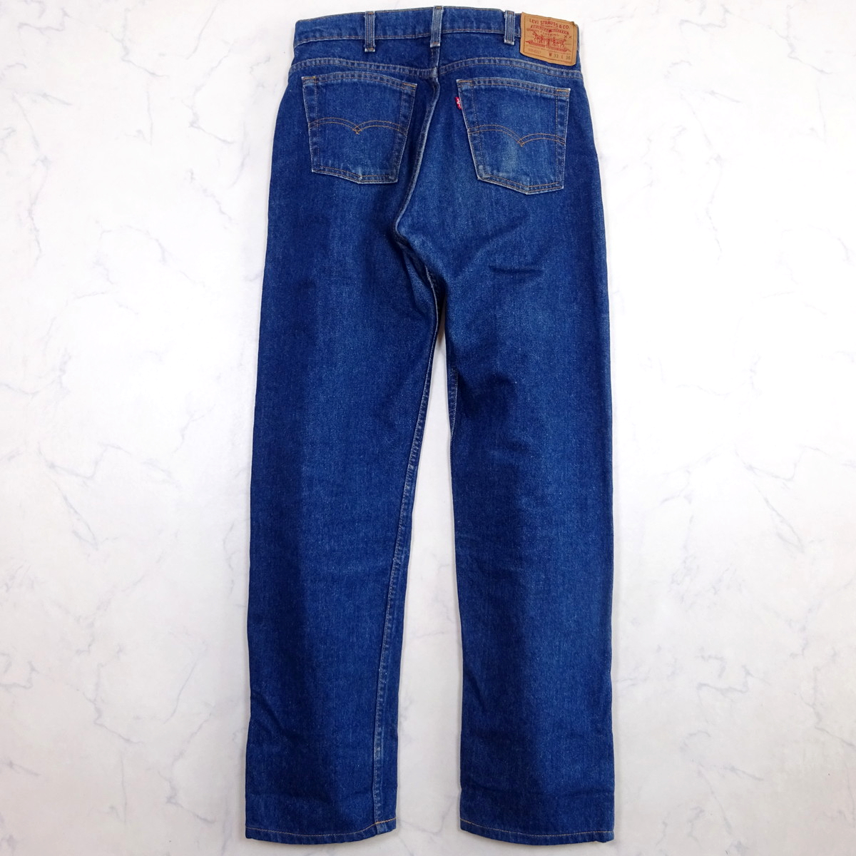 美品 90s 米国製 Levi's 505 DENIM JEANS リーバイス 505 濃紺 ジーンズ 93年 W33 MADE IN USA_画像9