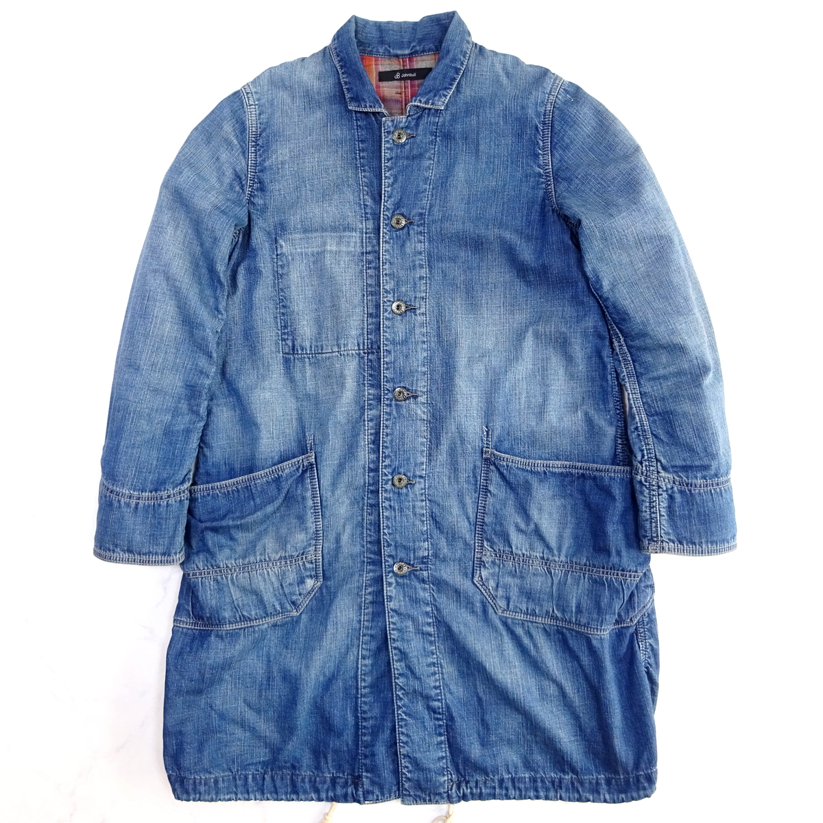  beautiful goods JOHN BULL Johnbull indigo Denim Mod's Coat shop coat M size DENIM MODS COAT