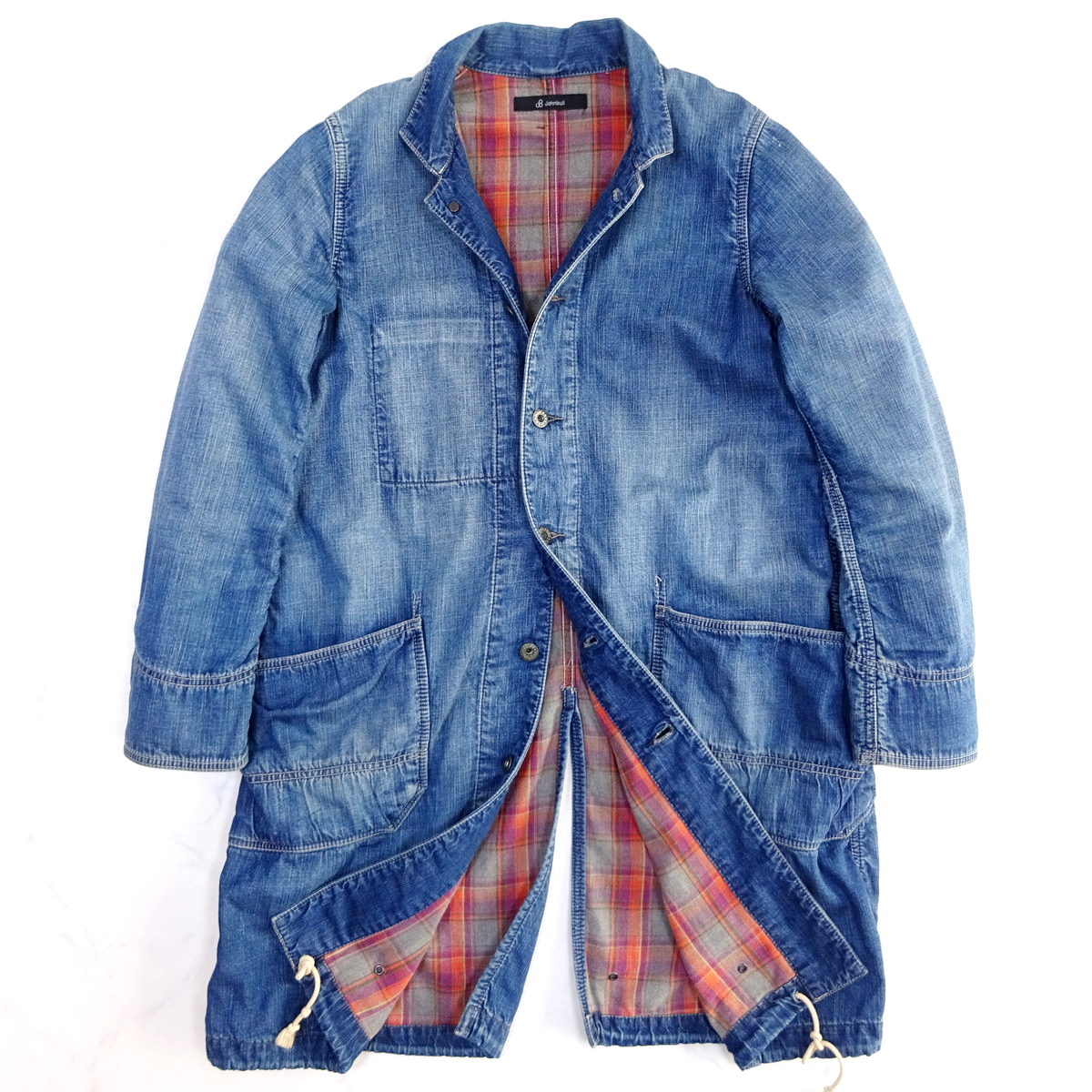  beautiful goods JOHN BULL Johnbull indigo Denim Mod's Coat shop coat M size DENIM MODS COAT