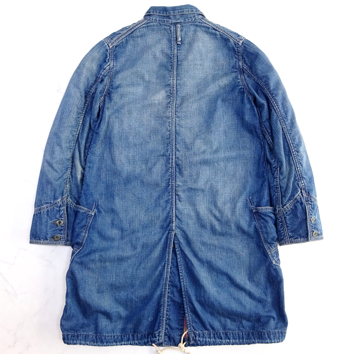  beautiful goods JOHN BULL Johnbull indigo Denim Mod's Coat shop coat M size DENIM MODS COAT