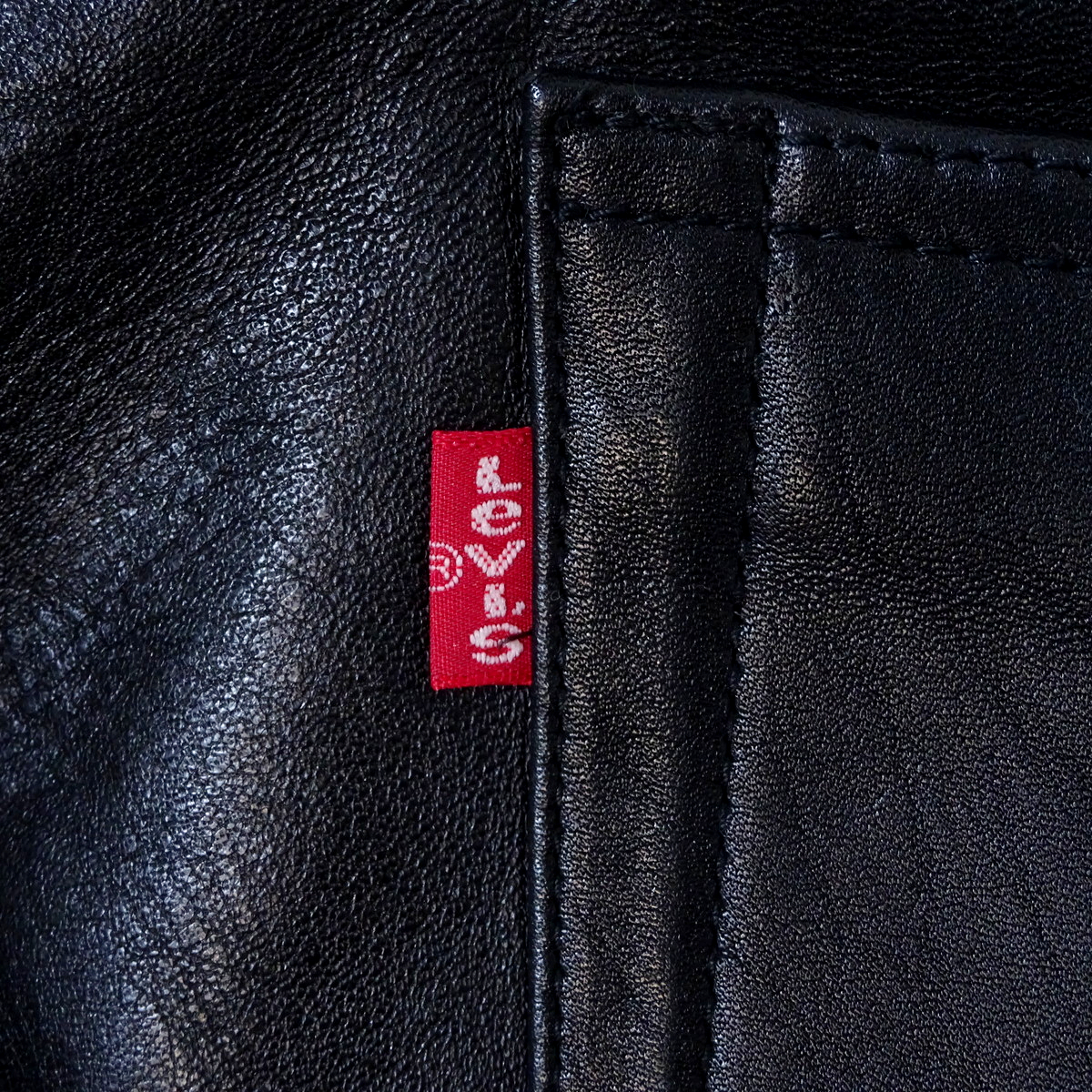 極美品 Levi's 519 LEATHER PANTS リーバイス 519 レザーパンツ 黒 W30 ライダース パンツの画像5