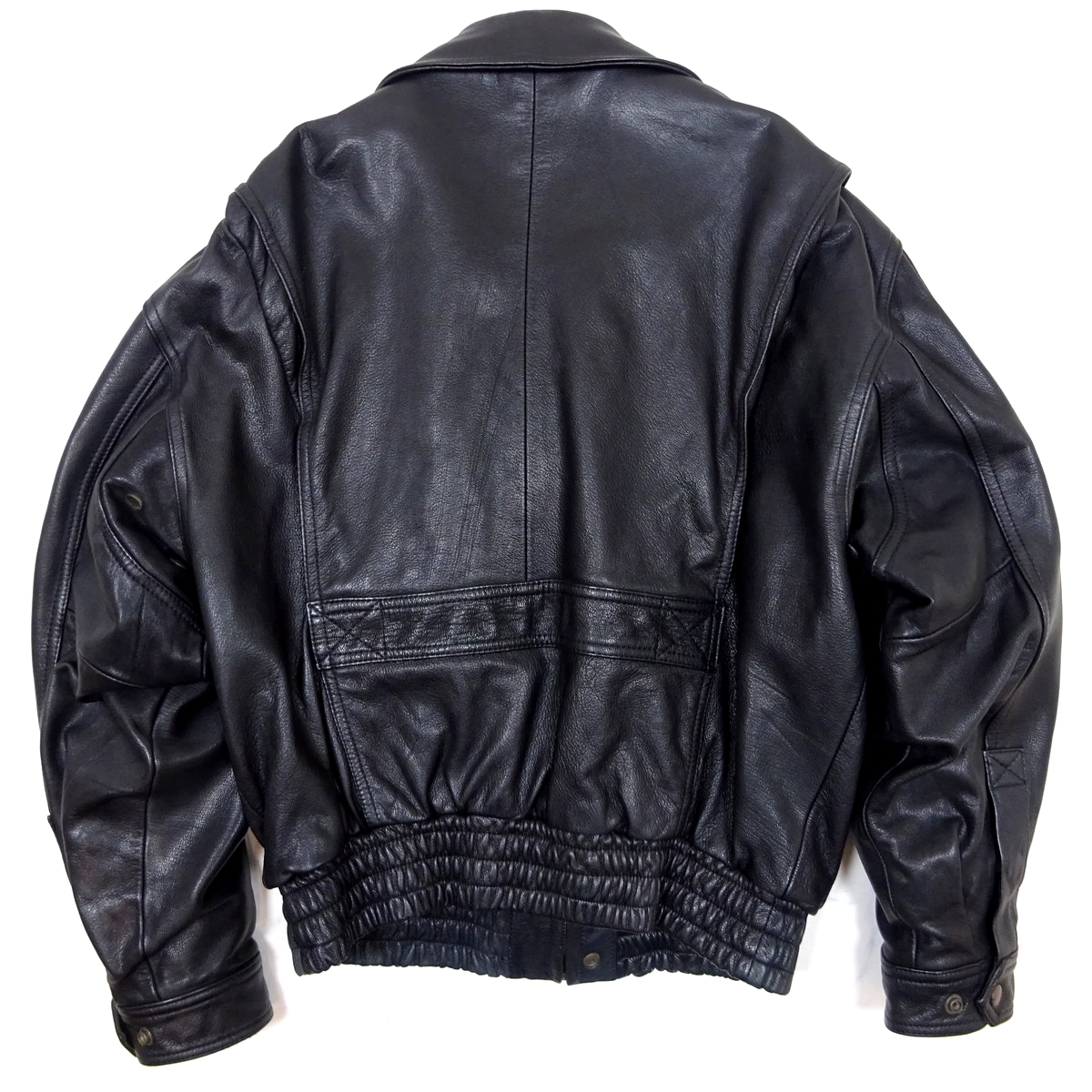 KADOYA LEATHER RIDERS JACKET カドヤ レザーライディング ジャケット 黒 Lサイズ ライダースジャケットの画像3