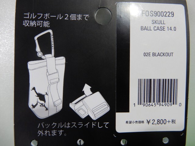 GK緑★ 新品352 【おすすめ】 ★オークリー★ スカルボールケース★14.0 10F★ブラック★カラビナ付★おしゃれ★_画像5