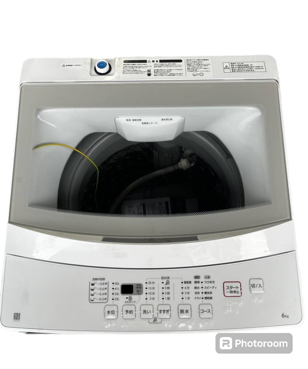 NITORI ニトリ 全自動洗濯機 6.0kg NT60L1 2024年製 ☆極上美品☆らくらく家財便Cランク★ara-05_画像2