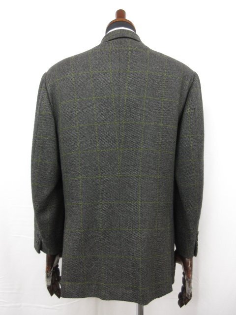 超美品【キートン キトン Kiton】カシミア100％ 肉厚 3ボタン段返り 最高級格子柄ジャケット (メンズ) size52 グレー系 伊製■17HR3508■_画像2