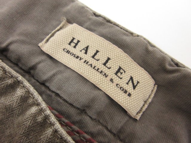 超美品 【CROSBY HALLEN & COBB クロスビー ハーレン&コブ】 パンツ スラックス (メンズ) size46 ライトブラウン系 織柄 ■28MPA0489■_画像7