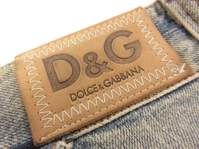 [ti-&ji-D&G] damage processing wide Denim jeans ( men's ) size36/50 light blue series 6 pocket Italy made #28MPA0505#