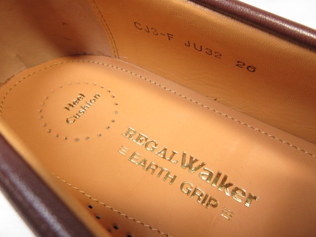 未使用品 【リーガルウォーカー Regal Walker】 JU32 コインローファー スリッポン レザー 紳士靴 (メンズ) size26 ブラウン系 ■30MZA5018の画像5
