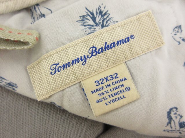 【Tommy Bahama トミーバハマ】 リネン混 スラックス パンツ (メンズ) size32×32 ミディアムグレー系 ■28MPA0549■_画像7