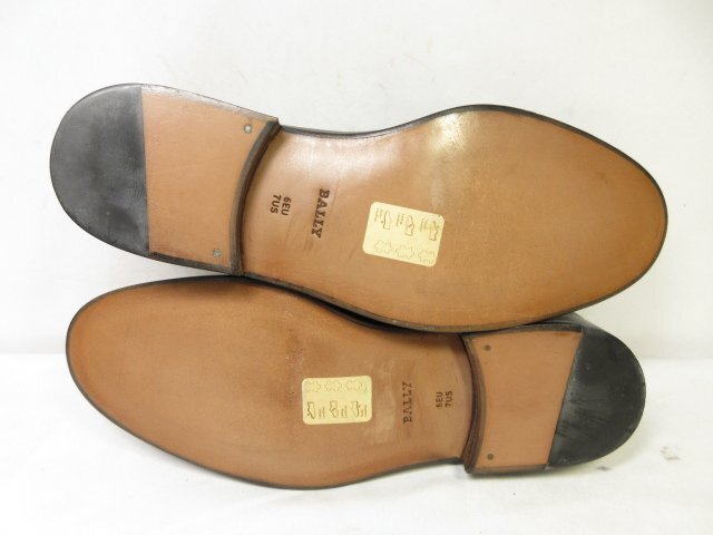 未使用品 【バリー BALLY】 レザー スリッポン ローファー シューズ 紳士靴 (メンズ) size6 ブラック ■30MZA5104■_画像9