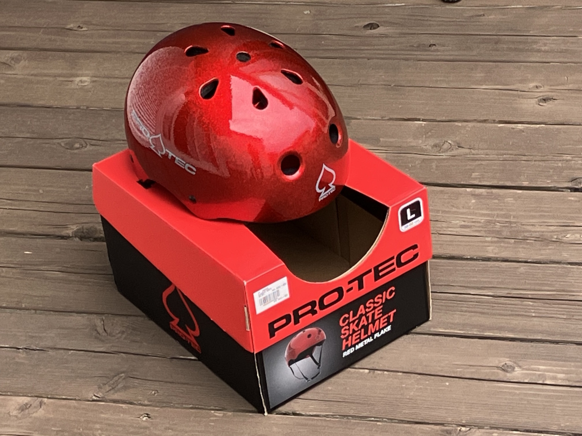 PRO-TEC プロテック ヘルメット Lサイズ CLASSIC SKATE RED METAL レッドメタリック プロテクター スケートボード インライン_画像1