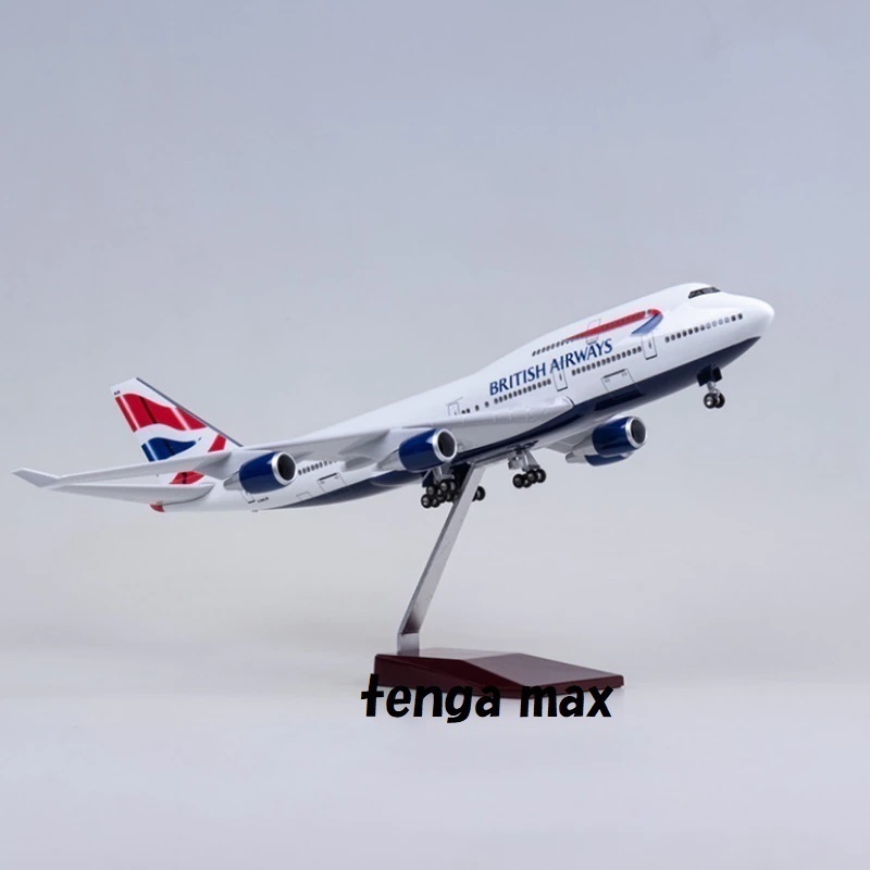 ▲ 完成品 デラックス 模型 B747 ブリティッシュ エアウェイズ 約47cm 1/150 ▲ 模型 展示 飛行機 1/150 ダイキャスト 樹脂G408