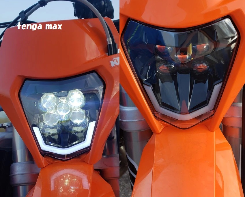 ユニバーサル カスタム 3色選択 KTM LED フェアリング 社外 LED ヘッドライト パワーゾーン バイク ヘッドライト 軽量 KTM exc sxf C559の画像10