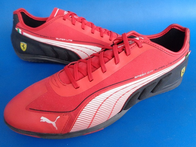 13649■PUMA SPEED CAT SUPER LITE LOW SF プーマ スピード キャット スーパー ライト ロー ドライビング シューズ 赤 28.5 304377-01_画像1