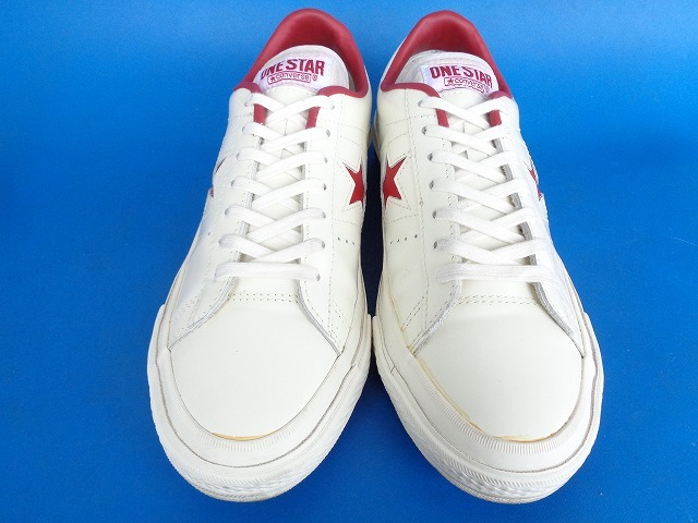 13691■美品 CONVERSE ONESTAR コンバース ワンスター 白 赤 6 24.5 ビンテージ 復刻の画像3