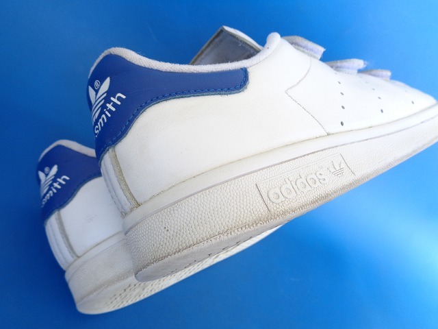 13729■20年製 adidas stansmith CF アディダス スタンスミス コンフォート 顔つき 白 青 ベルクロ ベルト 27.5_画像8