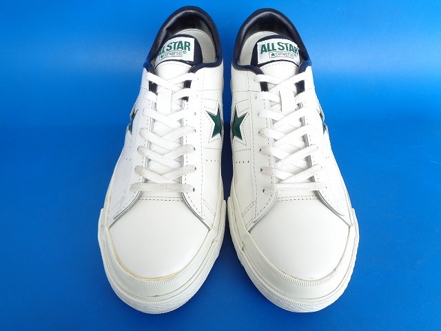 13738■美品 CONVERSE ONESTAR J MADE IN JAPAN コンバース ワンスター 日本製 白 緑 71/2 26_画像3