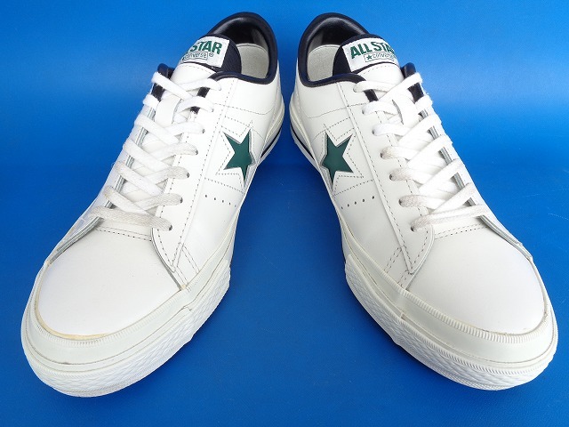 13738■美品 CONVERSE ONESTAR J MADE IN JAPAN コンバース ワンスター 日本製 白 緑 71/2 26_画像4